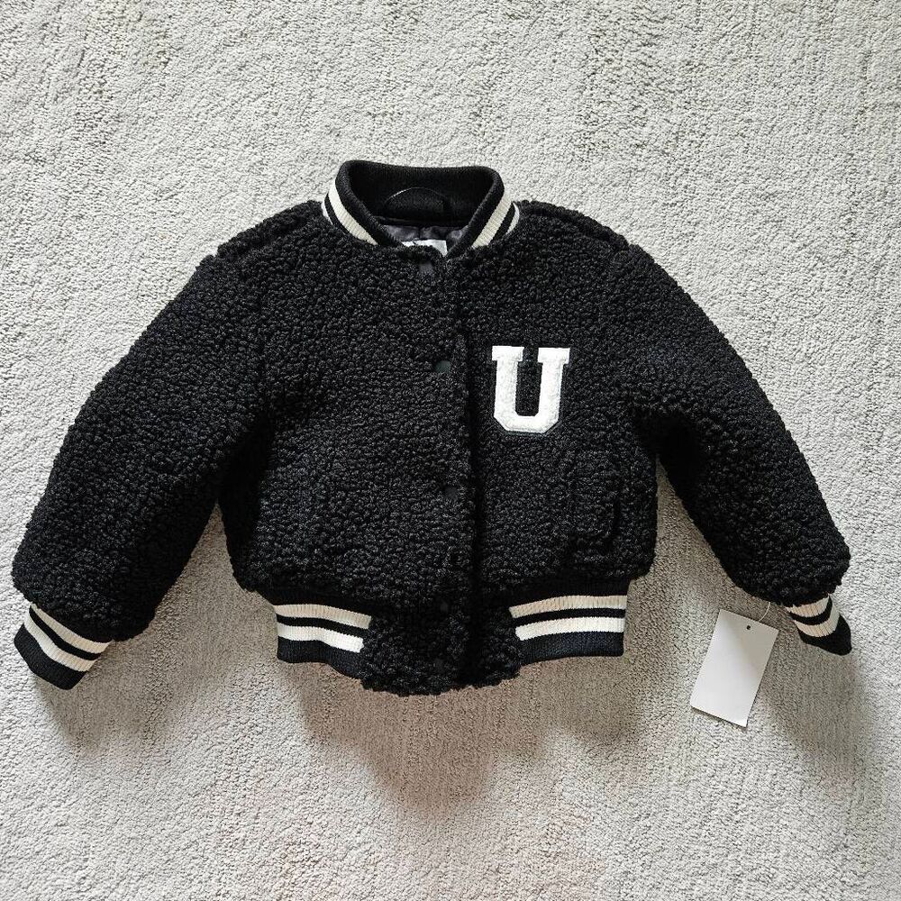Urban Republic Black Fleece Bomber Jacket Size 18-24 Months